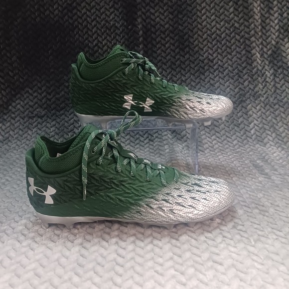 Under Armour UA Spotlight MC Men Football Cleats Silver Green - Main Image